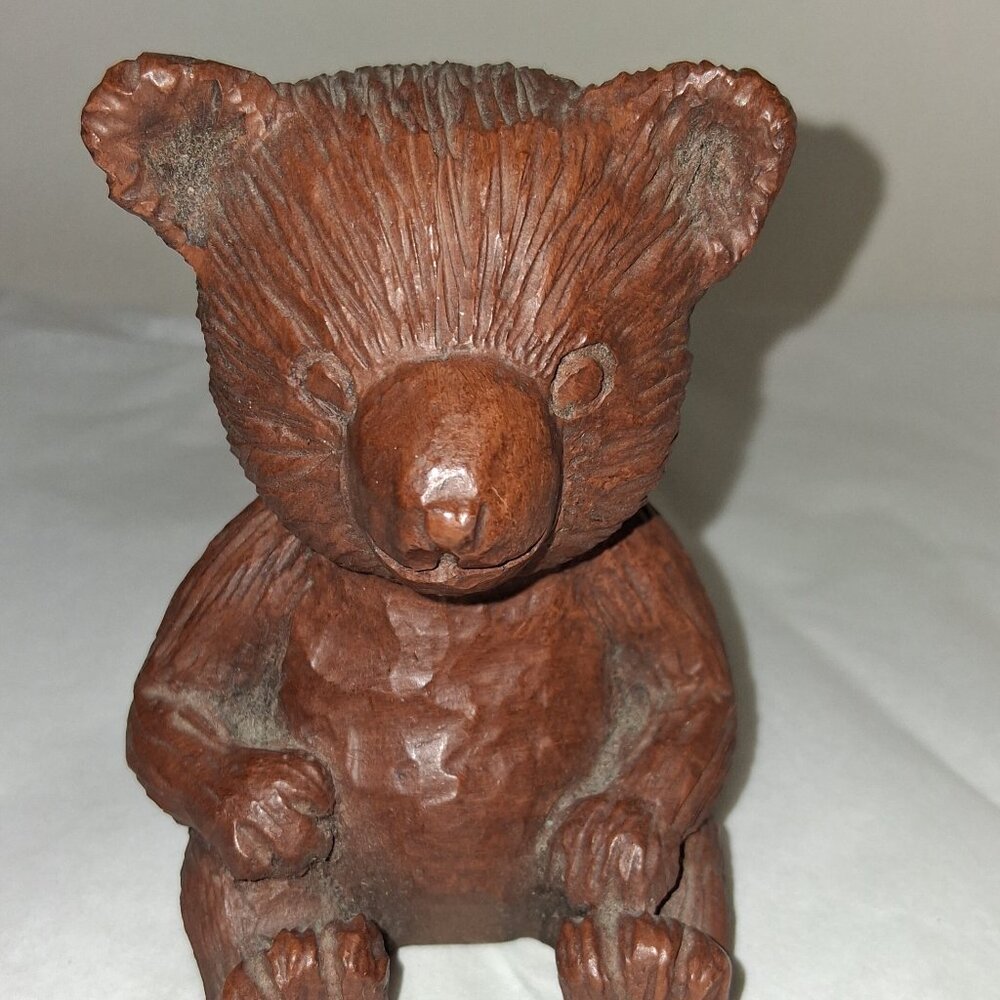 Vintage Teddy Bear Figurine - 1986 Red Mills Teddy Bear Figurine